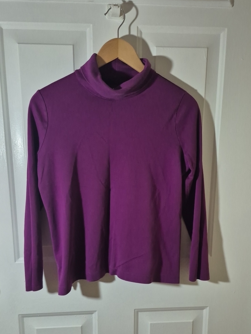 Lands' End Plum Purple Turtleneck Long Sleeve Top Size M/P
